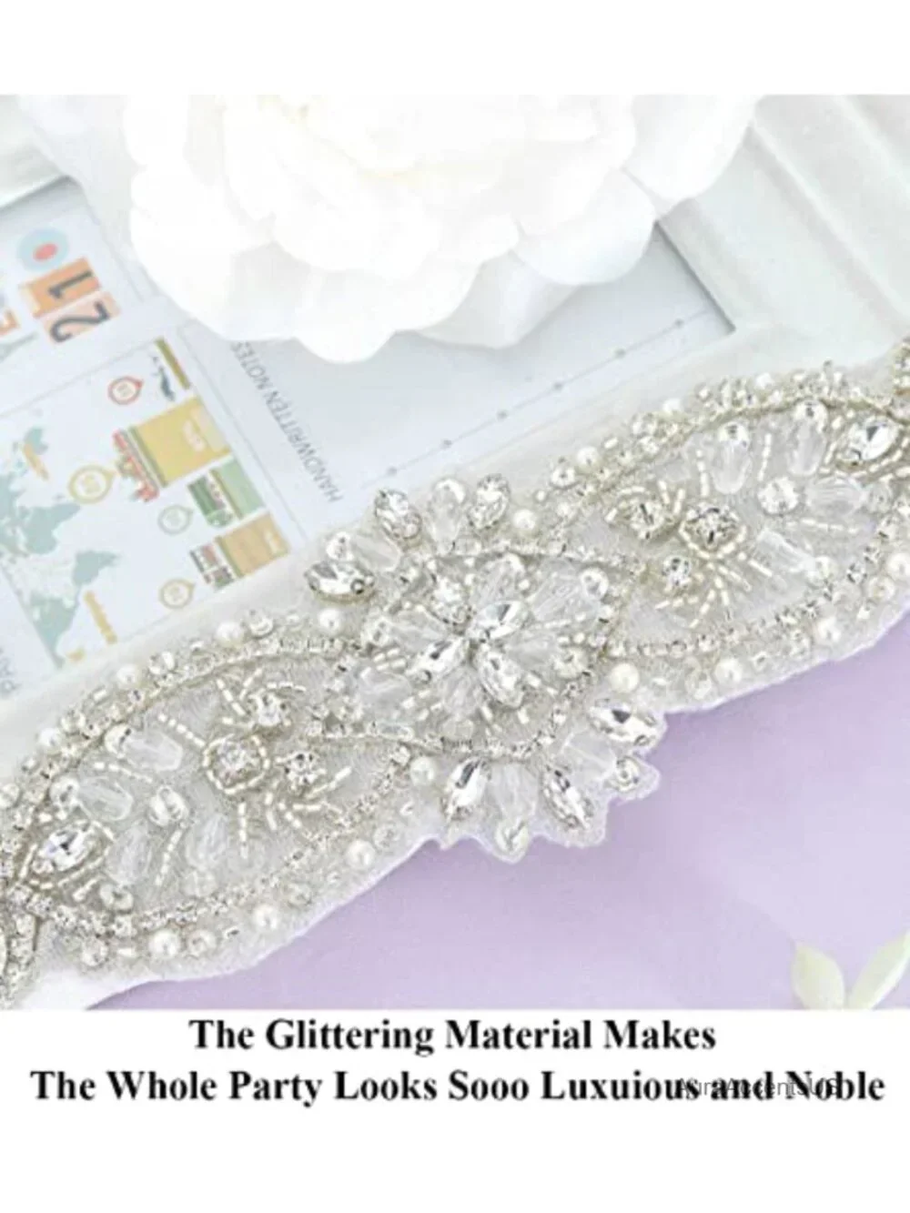 Rhinestone Bridal Belt - Wedding Belt for Bride Dress with Rhinestones